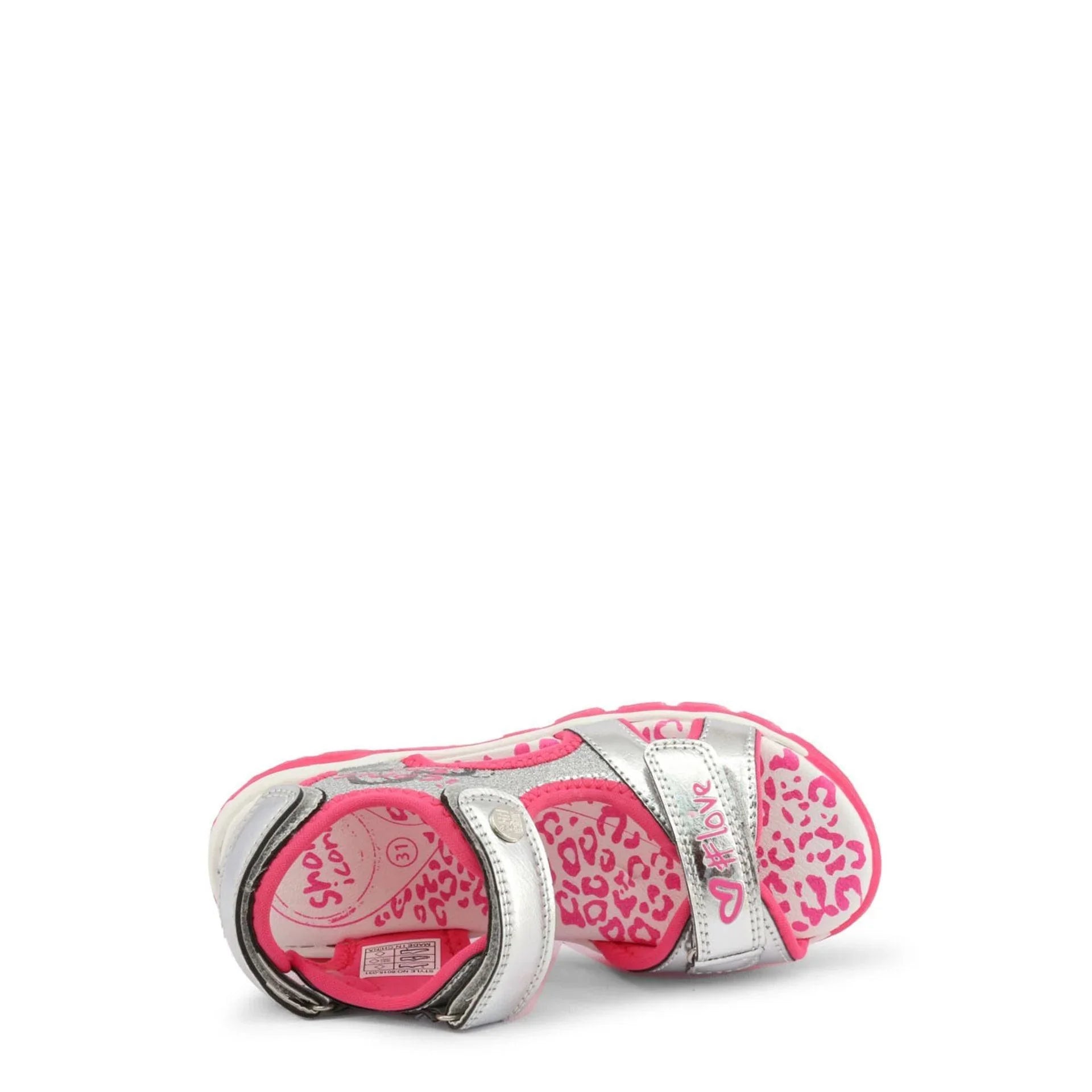 Girls Graphic Print Velcro Summer Sandals