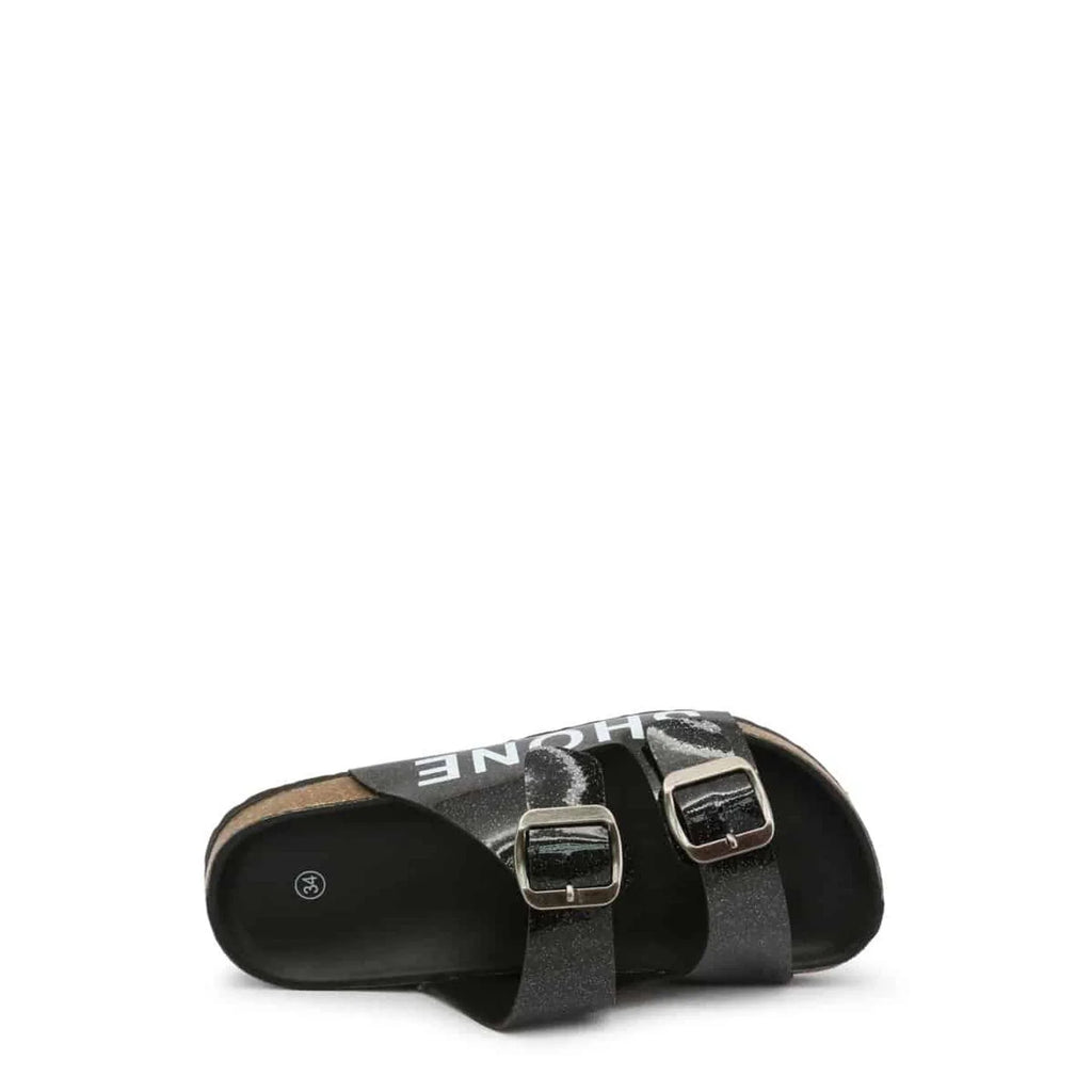 Girls Logo Buckle Casual Flip Flops