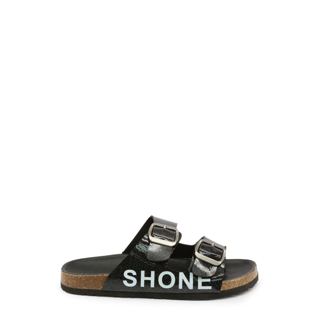 Girls Logo Buckle Casual Flip Flops