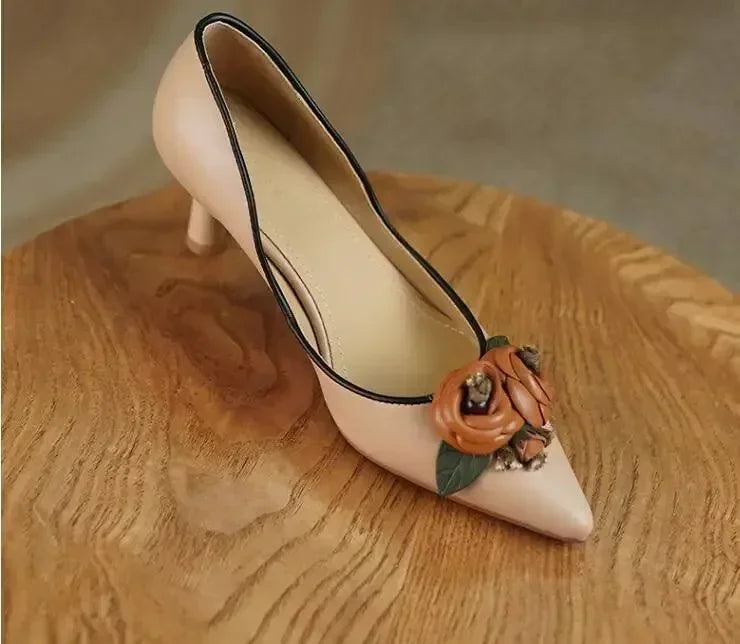High Heel Floral Women Pumps