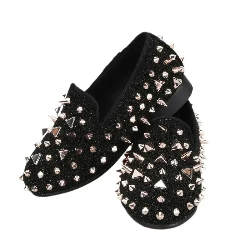 Kids Casual Dress Slipper Loafers - Slip-On Flat Formal Dress Shoes
