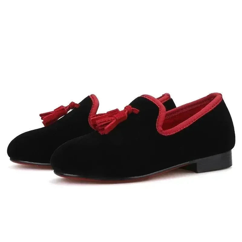 Kids Dress Tassel Loafers - Slip-On Formal Dress Shoes