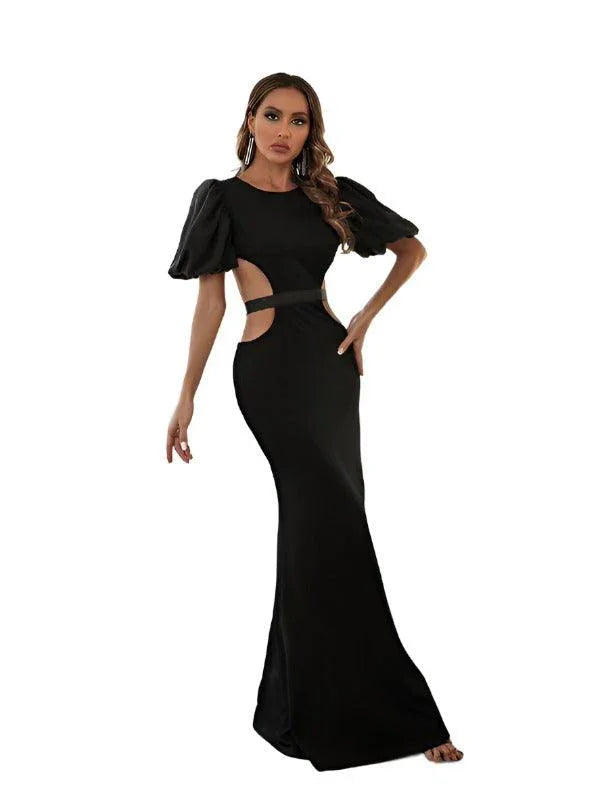 Ladies Puff Sleeve Party Dress