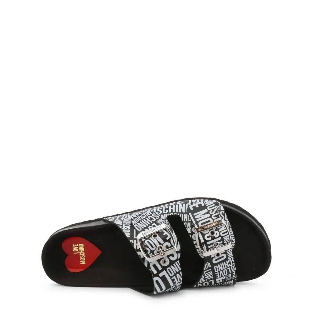 Love Moschino Women Buckle Logo Flip Flop Sandals