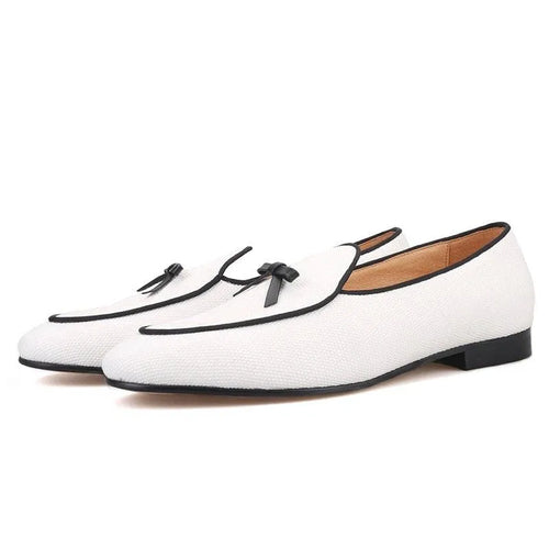 Men Casual Dress Slipper Loafers - Slip-On Flat Shoes