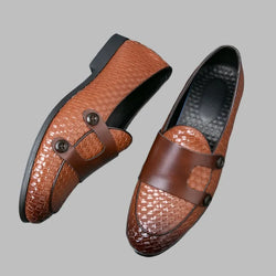 Men Dress Loafers - Buckles, Straps Monk Strap Formal Dress Shoes - Guocali