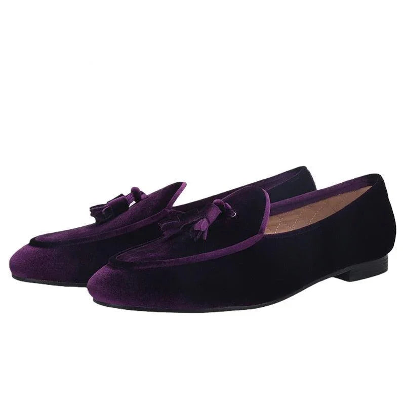 Men Tassel Dress Loafers - Slip-On Formal Dress Shoes
