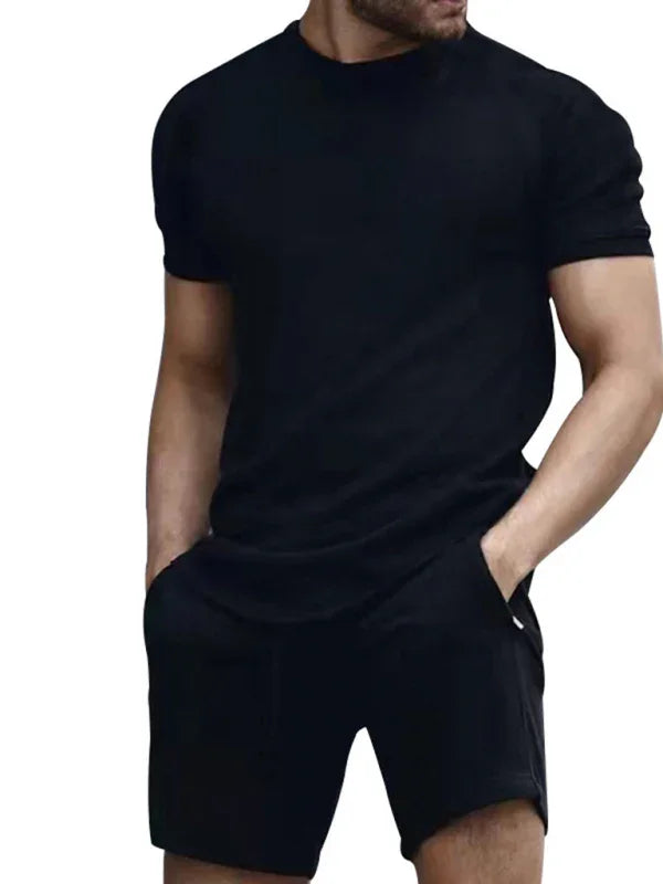 Men’s Casual T-Shirt and Shorts Two Piece Set