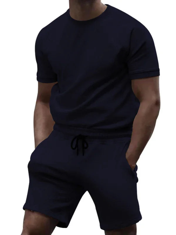 Men’s Casual T-Shirt and Shorts Two Piece Set