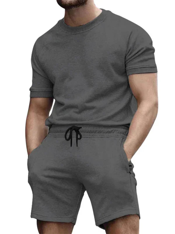 Men’s Casual T-Shirt and Shorts Two Piece Set