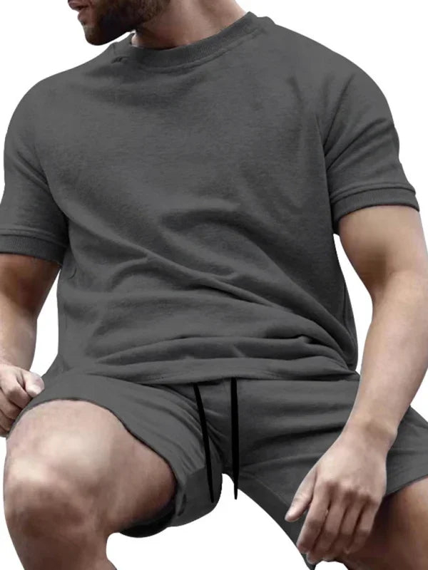Men’s Casual T-Shirt and Shorts Two Piece Set