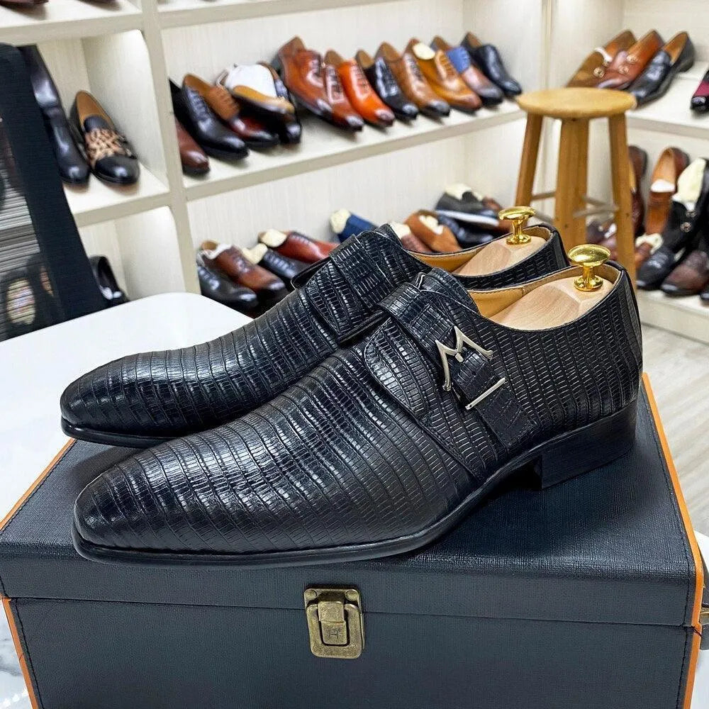 Men's Formal Dress Shoes - Monk Strap Shoes