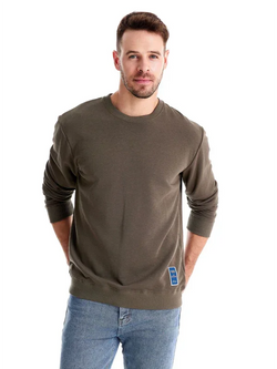 Men's Sweatshirt - Crew-Neck With Relaxed Fit - Guocali