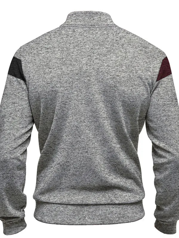 Men's Sweatshirt - Mock-Neck With Regular Fit