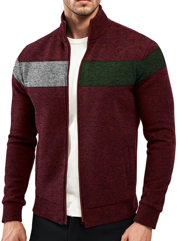 Men's Sweatshirt - Mock-Neck With Regular Fit