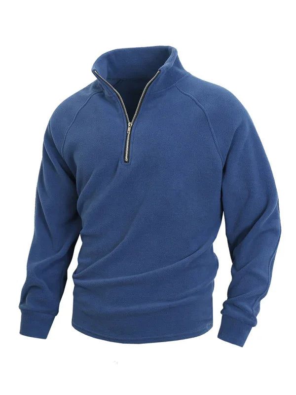Men's Sweatshirt - Mock-Neck With Regular Fit