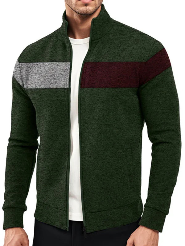 Men's Sweatshirt - Mock-Neck With Regular Fit