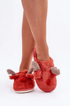 Women Animal Print Winter Slippers