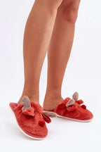 Women Animal Print Winter Slippers