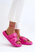Women Appliqué Beach Flip Flops
