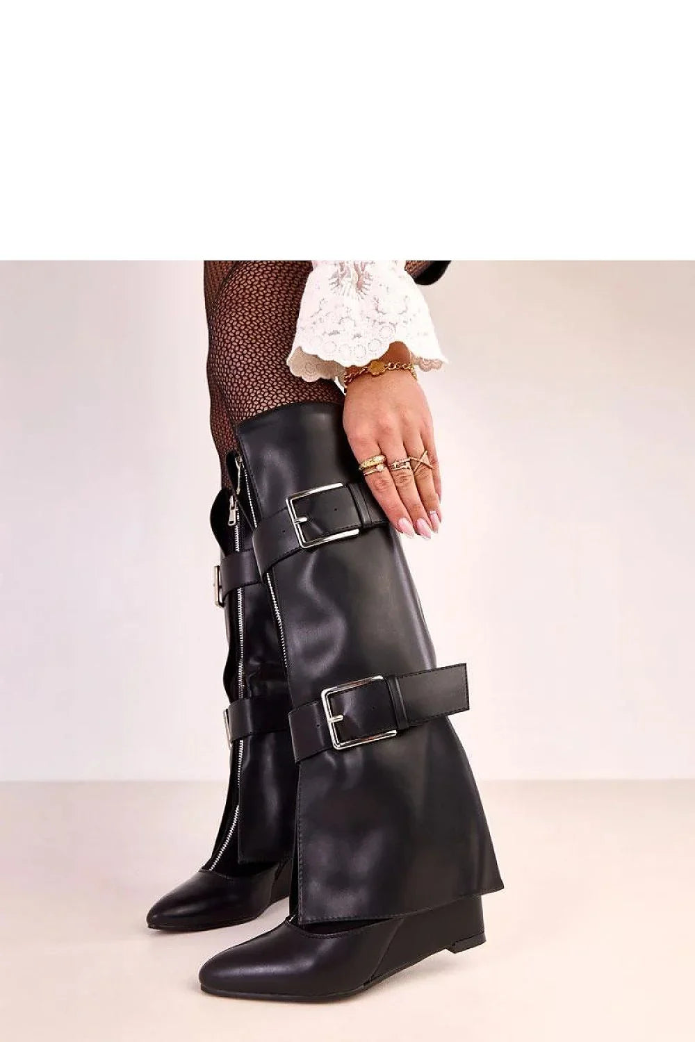 Women Buskin Boots - High Wedge Shoes