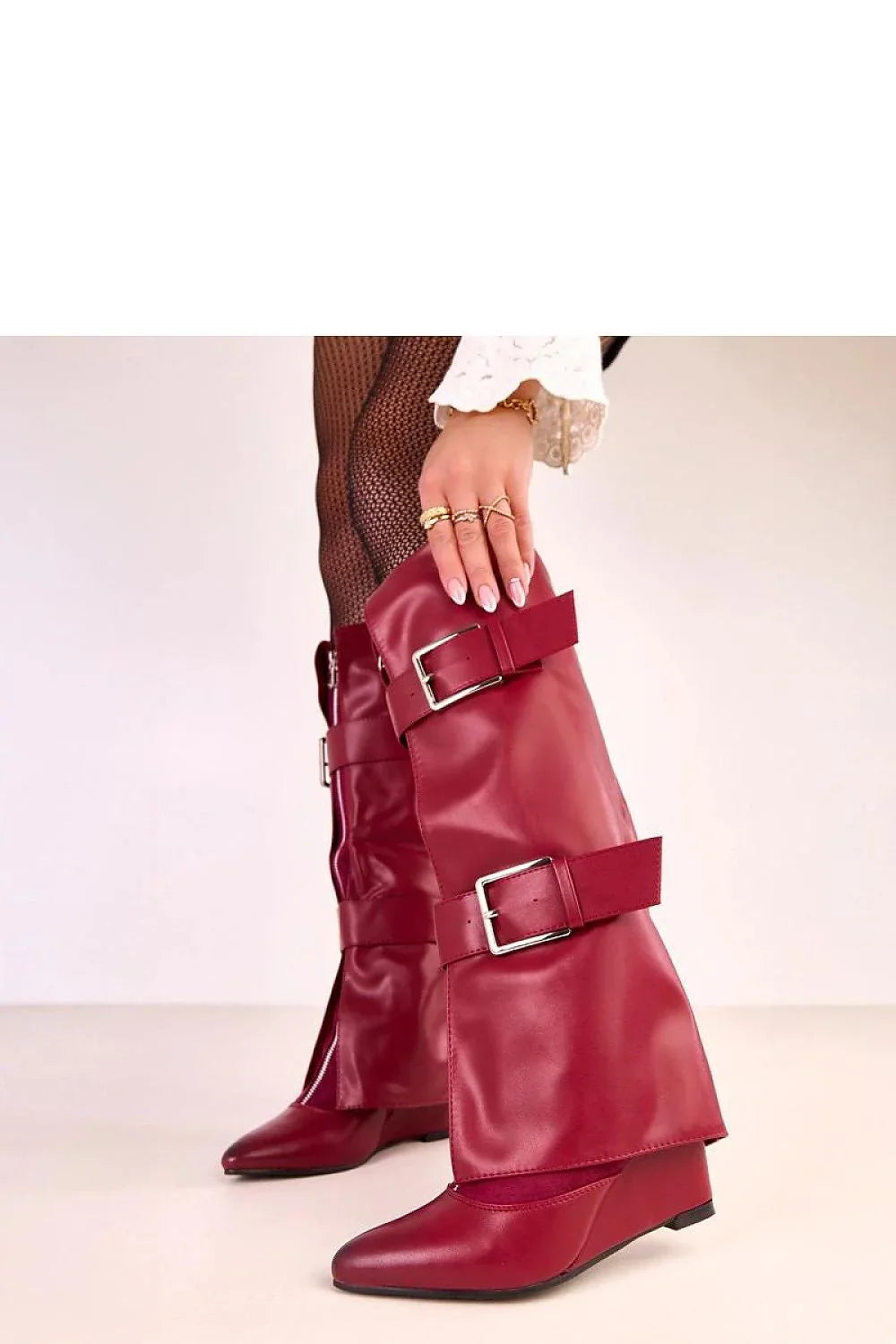 Women Buskin Boots - High Wedge Shoes