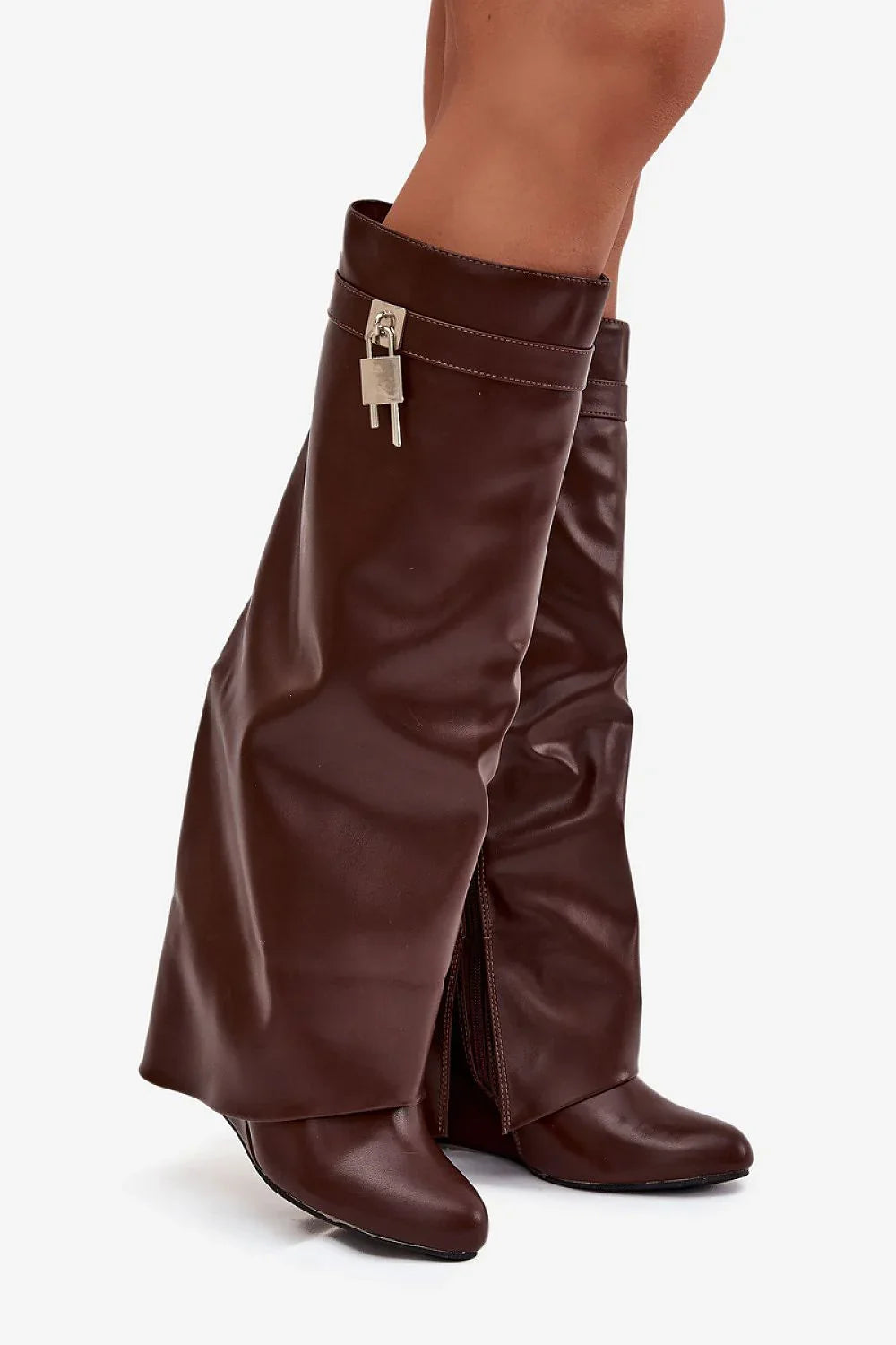 Women Buskin Boots - High Wedge Shoes