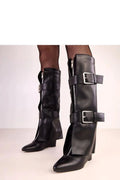 Women Buskin Boots - High Wedge Shoes