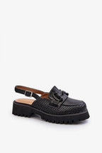 Women Casual Closed Toe Block Heel Sandals