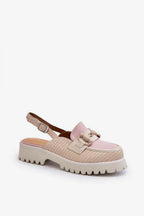 Women Casual Closed Toe Block Heel Sandals