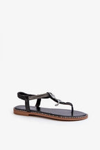 Women Floral Buckle Flat Sandals