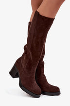 Women Heel Boots - High Block Shoes