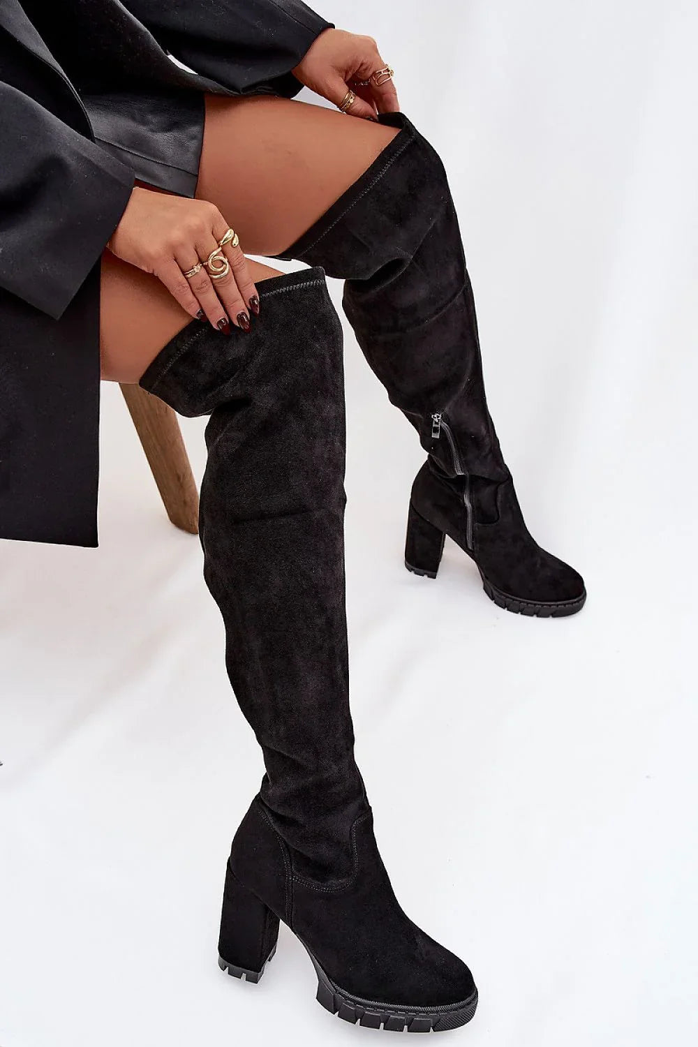 Women Heel Boots - High Block Shoes