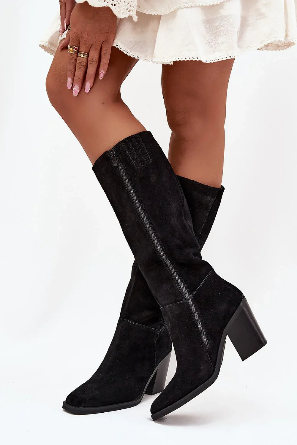 Women Heel Boots - High Block Shoes
