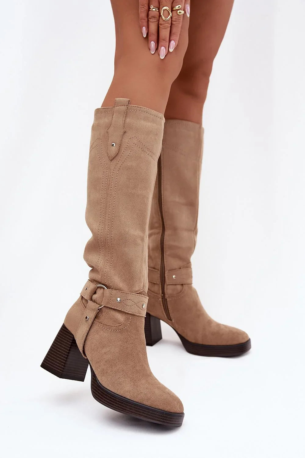 Women Heel Boots - High Block Shoes