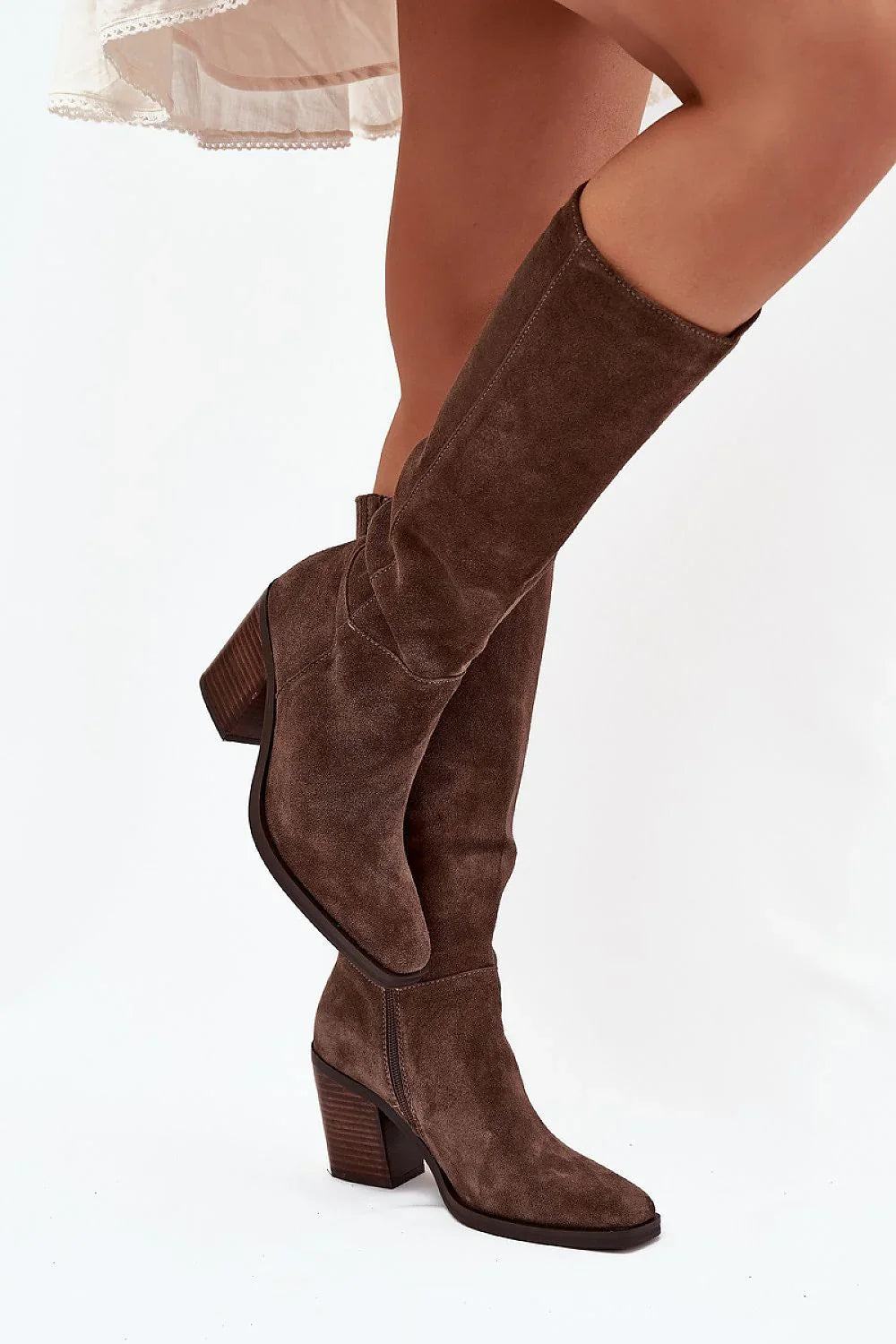 Women Heel Boots - High Block Shoes