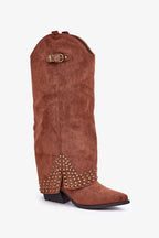 Women Heel Boots - High Block Shoes