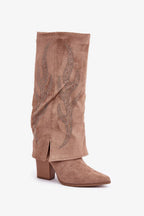 Women Heel Boots - High Block Shoes