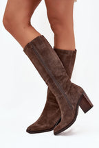 Women Heel Boots - High Block Shoes