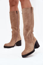 Women Heel Boots - High Block Shoes