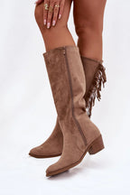 Women Heel Boots - Low Block Shoes