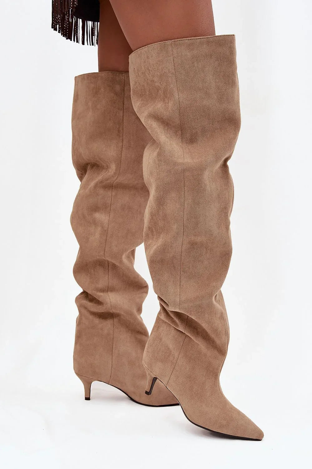 Women Heel Boots - Low Stiletto Shoes