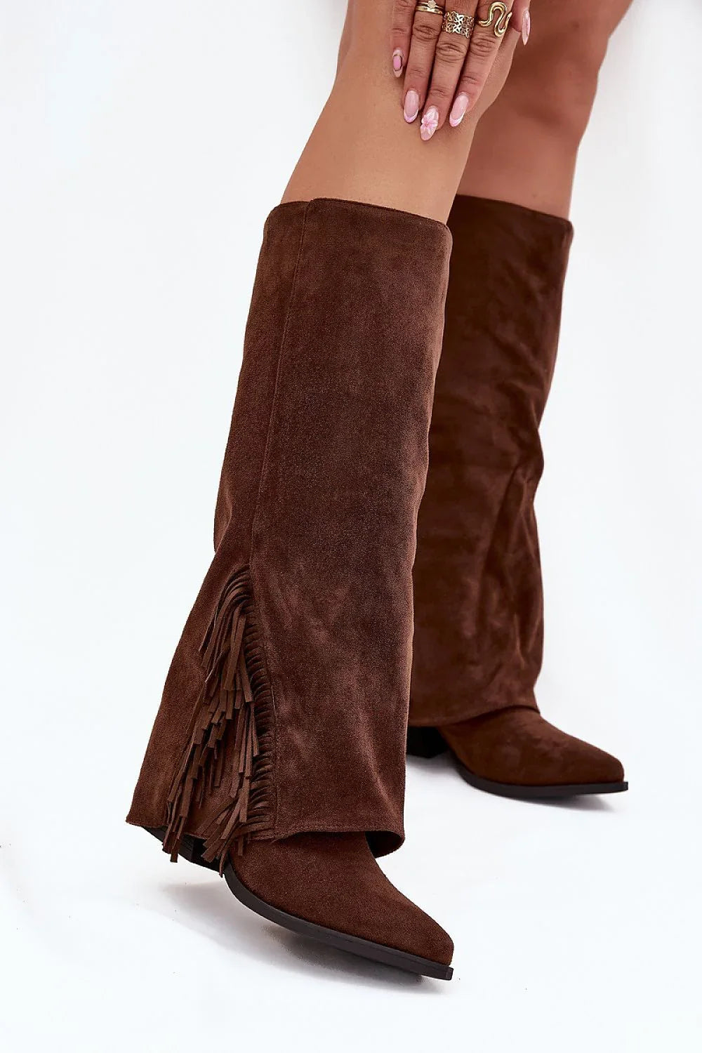 Women Heel Boots - Mid Block Shoes
