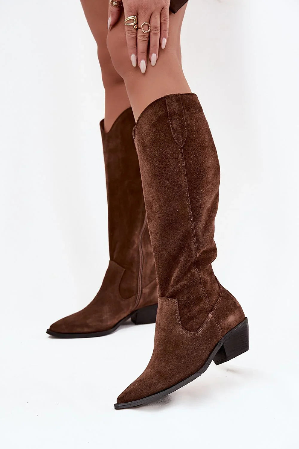 Women Heel Boots - Mid Cuban Shoes
