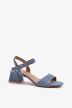 Women Mid Block Heel Strap Sandals