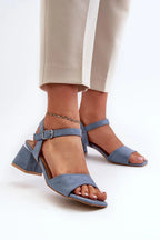 Women Mid Block Heel Strap Sandals