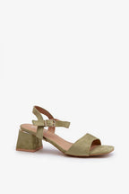 Women Mid Block Heel Strap Sandals