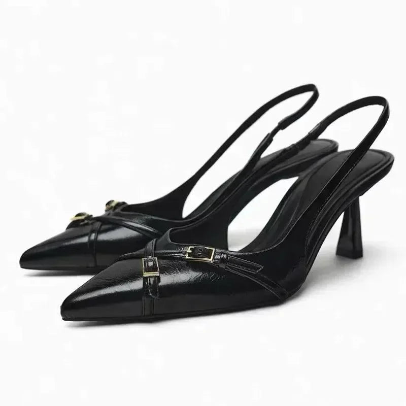 Women Pointed Toe Ankle Strap Stiletto Heels