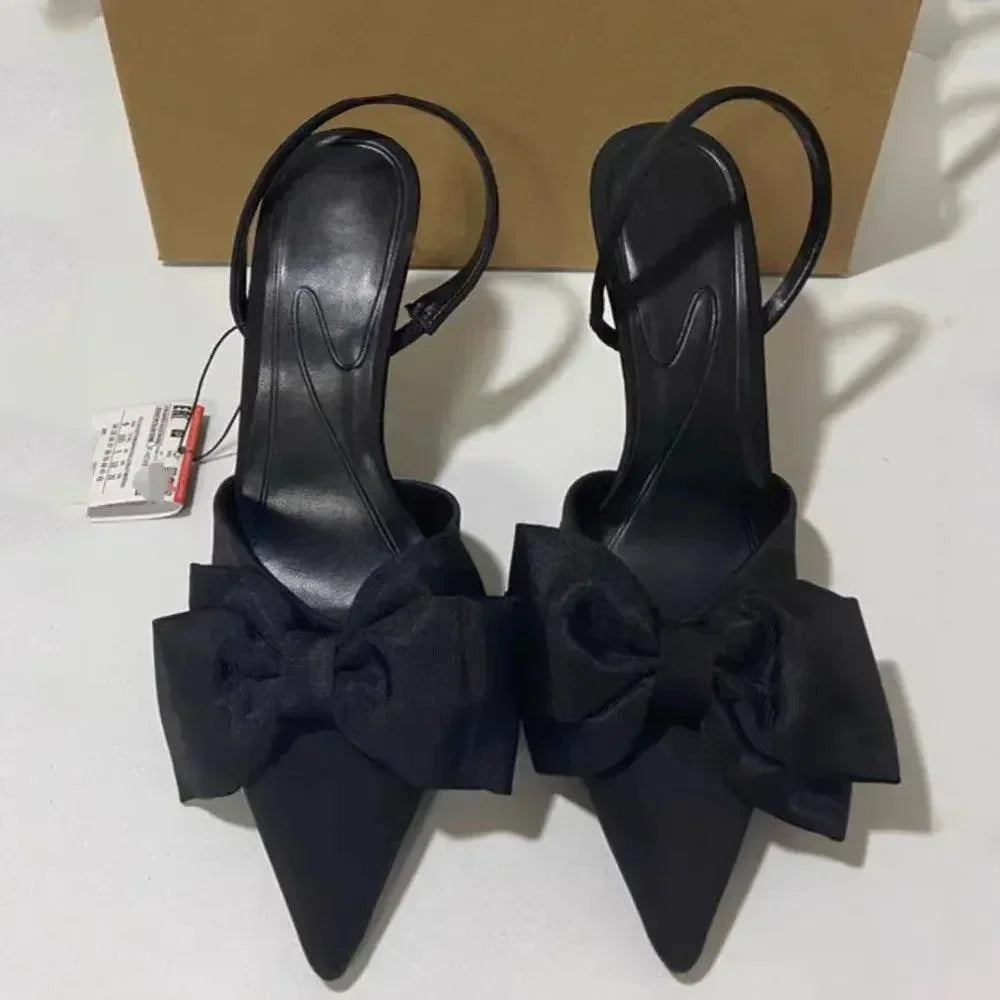 Women Pointed Toe Slingback Stiletto Sandals