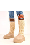 Women Snow Boots - Mid Platform Shoes
